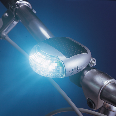 太陽能白光LED腳踏車前燈