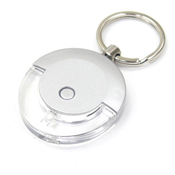 圓形白光LED鑰匙圈