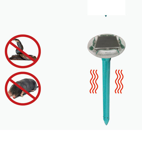太陽能驅動的鼴鼠和蛇 帶紅色 LED 閃光燈的驅鼠器